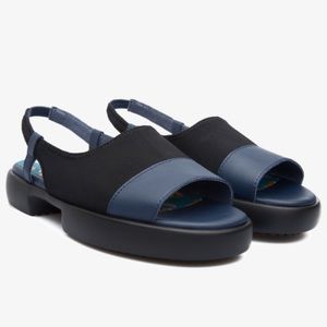 Camper Fiss Sport Sandal in Black and Navy, Size 41